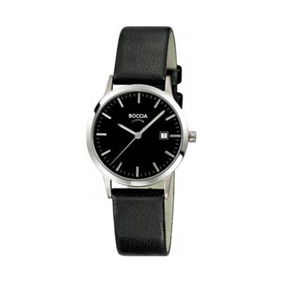 Boccia Titanium Watch with Black Leather Band - 3180-02